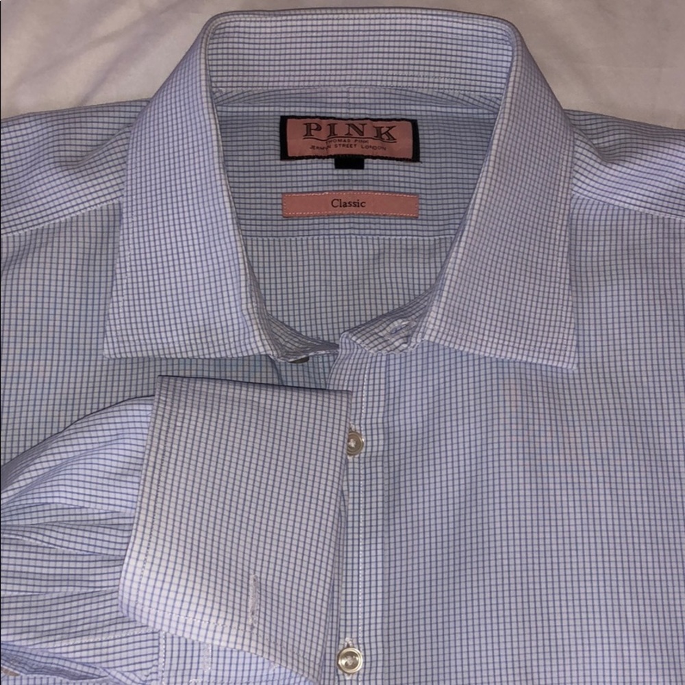 📦📦 Pink Classic Fit French Cuff Dress Shirt XL